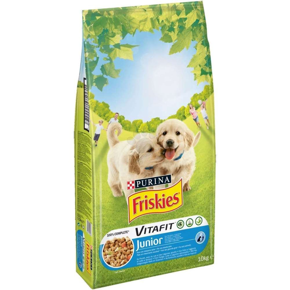 FRISKIES JUNIOR - СУХА ХРАНА ЗА ПОДРАСТВАЩИ КУЧЕНЦА С ПИЛЕ 15КГ.