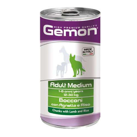 GEMON ADULT MEDIUM LAMB AND RICE – КОНСЕРВА ХАПКИ С АГНЕШКО И ОРИЗ 1.250кг.