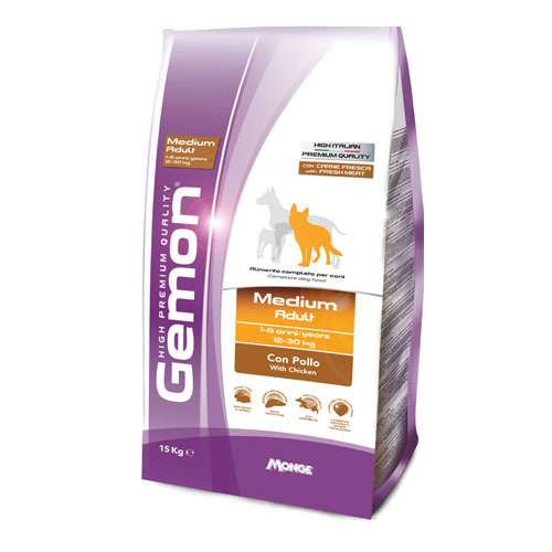 GEMON MEDIUM ADULT WITH CHICKEN - С ПИЛЕ 15КГ.