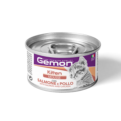 GEMON Kitten Mousse Salmon & Chicken - 12x85гр.