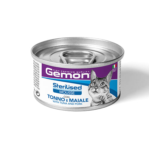 GEMON Sterilised CAT 85g TUNA&PORK – 12 x 85 гр