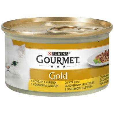 GOURMET GOLD ПАСТЕТ ДВОЙНО УДОВОЛСТВИЕ ГОВЕЖДО И ПИЛЕ - 85гр
