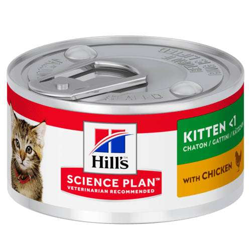 HILL'S SCIENCE PLAN KITTEN - КОНСЕРВА С ПИЛЕШКО 82гр.