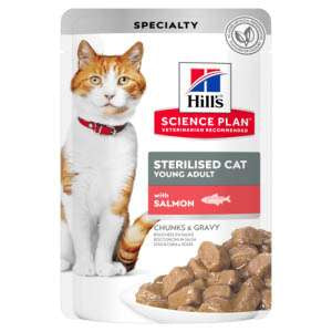 HILL'S SCIENCE PLAN STERILIZED CAT YOUNG - ПАУЧ СЪС СЬОМГА 85гр