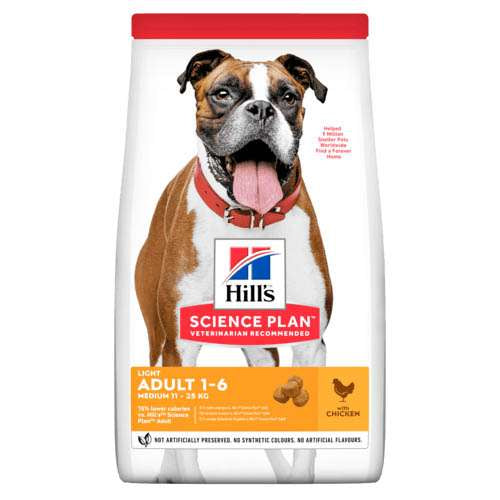 HILL’S SCIENCE PLAN CANINE MEDIUM ADULT LIGHT С ПИЛЕШКО 14 кг.