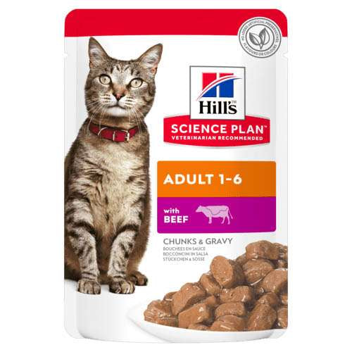 HILL’S SCIENCE PLAN FELINE ADULT - ПАУЧ С ТЕЛЕШКО 85гр