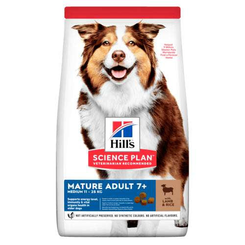 HILL’S SCIENCE PLAN MEDIUM MATURE 7+ С АГНЕШКО И ОРИЗ 14кг