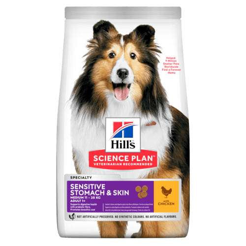 HILL’S SCIENCE PLAN SENSITIVE STOMACH&SKIN ADULT С ПИЛЕШКО 14кг