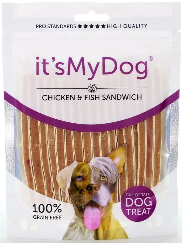 IT'S MY DOG CHICKEN&FISH GRAIN FREE - ЛЕНТИ С ПИЛЕ И РИБА, БЕЗ ЗЪРНО, 85гр.,