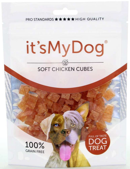 IT'S MY DOG SOFT CHICKEN CUBES GRAIN FREE - МЕКИ КУБЧЕТА ПИЛЕШКО, БЕЗ ЗЪРНО, 85гр.,