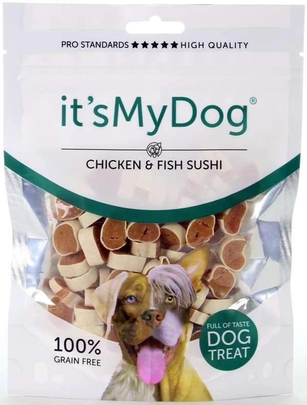IT'S MY DOG SUSHI CHICKEN&FISH GRAIN FREE - СУШИ ПИЛЕ И РИБА, БЕЗ ЗЪРНО, 85гр.,