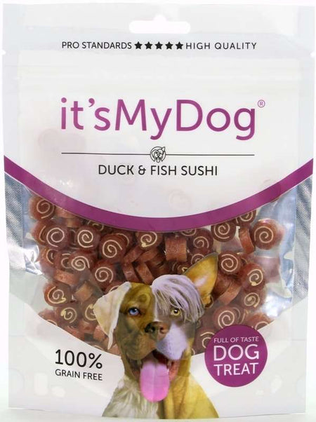 IT'S MY DOG SUSHI DUCK&FISH GRAIN FREE - СУШИ ПАТИЦА И РИБА, БЕЗ ЗЪРНО, 85гр.,