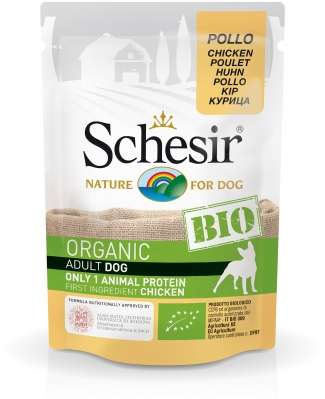 SCHESIR Био с пиле - пауч за кучета над 1г. 85гр.