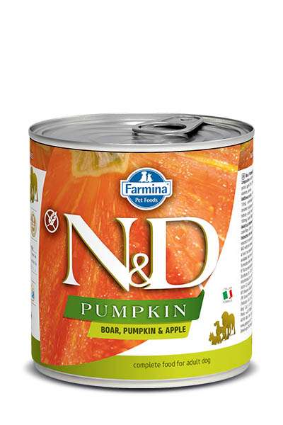 N&D ADULT BOAR, PUMPKIN, APPLE КОНСЕРВА С ГЛИГАНСКО, ТИКВА И ЯБЪЛКИ 285гр.