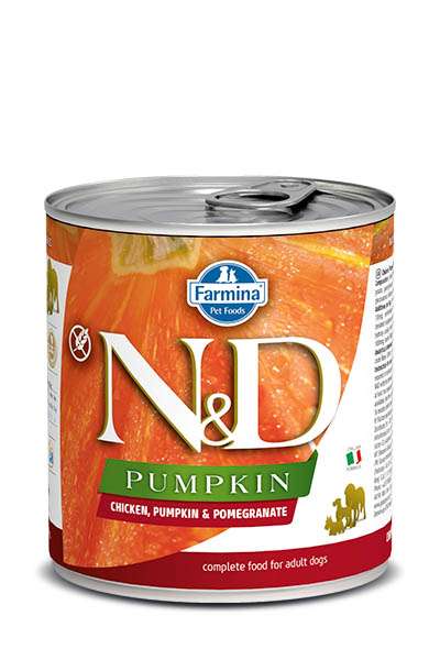 N&D ADULT CHICKEN, PUMPKIN, POMEGRANATE КОНСЕРВА С ПИЛЕ, ТИКВА И НАР 285гр.