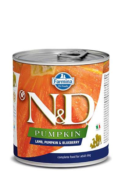 N&D ADULT LAMB, PUMPKIN, BLUEBERRY КОНСЕРВА С АГНЕШКО, ТИКВА И БОРОВИНКИ 285гр.