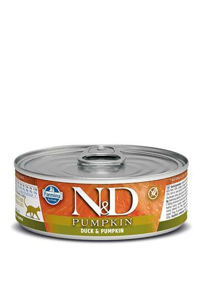N&D CAT DUCK, PUMPKIN - КОНСЕРВА С ПАТЕШКО И ТИКВА 80гр.