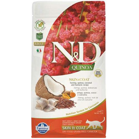 N&D CAT SKIN & COAT QUINOA, HERRING, COCONUT - С ХЕРИНГА, КИНОА И КОКОС