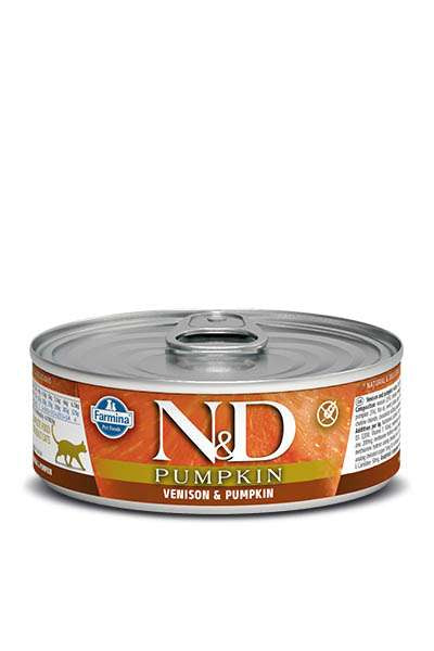 N&D CAT VENISON, PUMPKIN - КОНСЕРВА С ЕЛЕНСКО И ТИКВА 80гр.