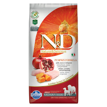 N&D MEDIUM & MAXI ADULT CHICKEN, PUMPKIN, POMEGRANATE - С ПИЛЕ, ТИКВА И НАР 2.5 кг.