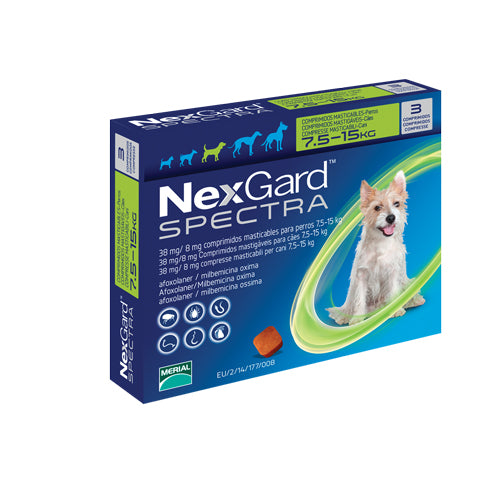 NexGard Spectra за кучета от 7.5 до 15 кг