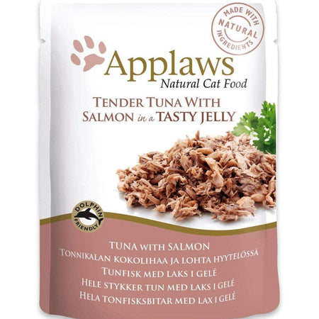 Applaws Tuna Wholemeat with Salmon in Jelly - риба тон и сьомга в желе 16x70г