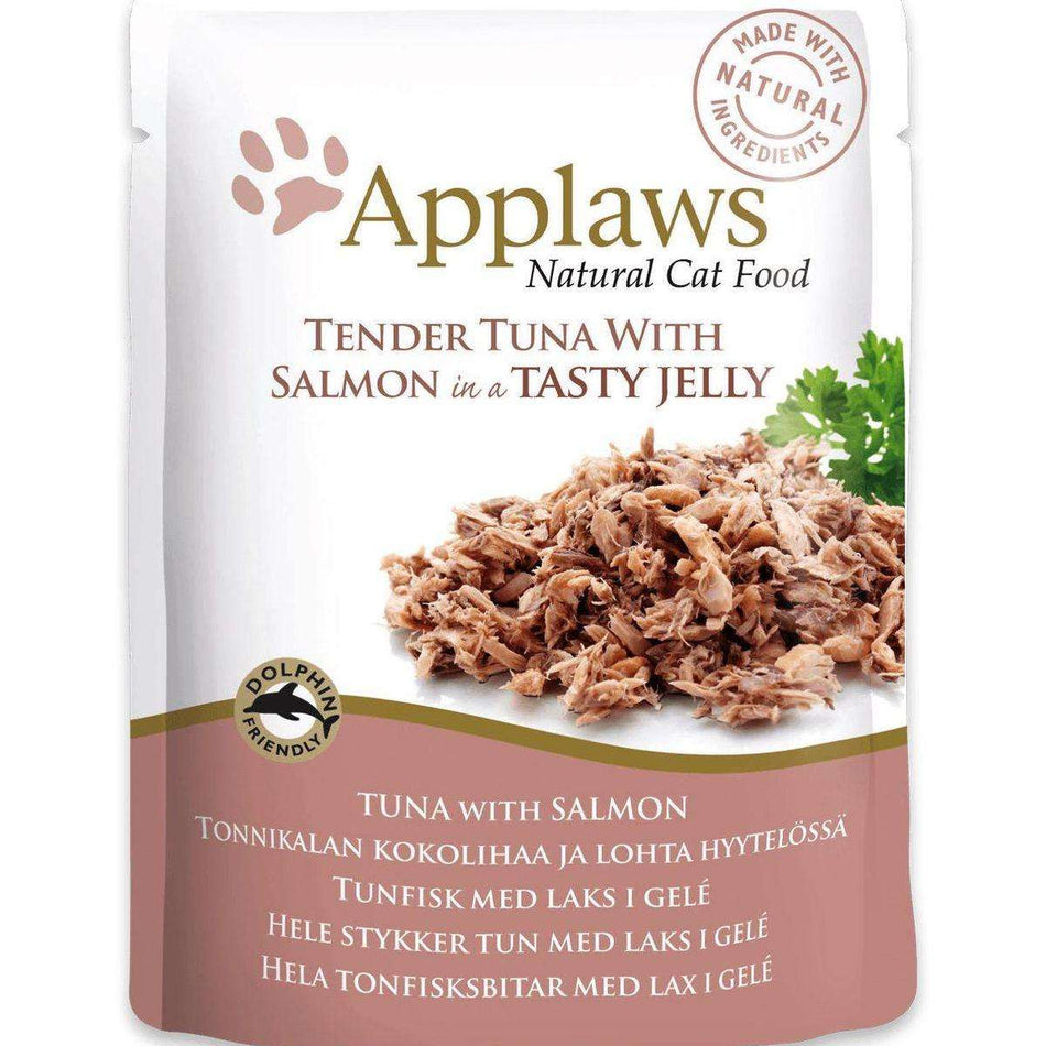 Applaws Tuna Wholemeat with Salmon in Jelly - риба тон и сьомга в желе 16x70г