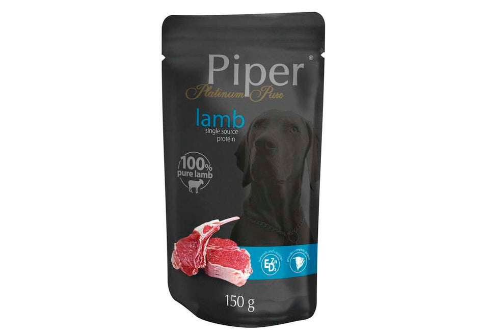 PIPER PLATINUM CARE - ПАУЧ ЗА ЧУВСТВИТЕЛНИ КУЧЕТА, С АГНЕШКО, 10х150 гр