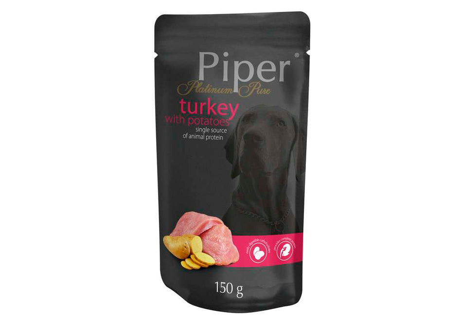 PIPER PLATINUM CARE - ПАУЧ ЗА ЧУВСТВИТЕЛНИ КУЧЕТА, С ПУЕШКО И КАРТОФИ, 10х150 гр
