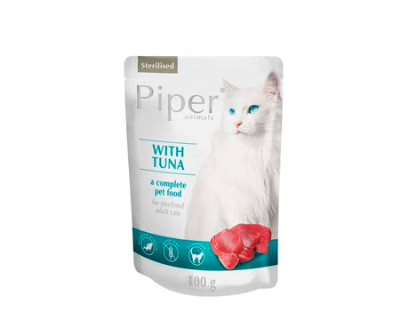 PIPER POUCH CAT STERILIZED - ПАУЧ ЗА КАСТРИРАНИ КОТКИ , СЪС ЗАЕК, 10х100гр.