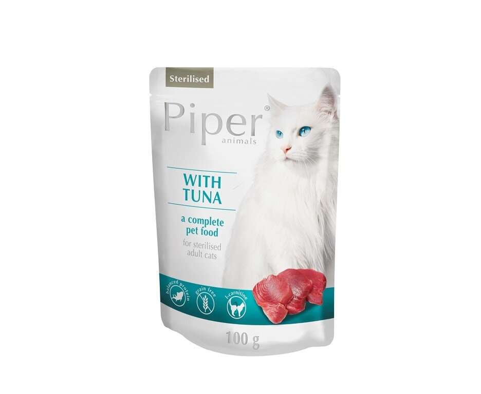 PIPER POUCH CAT STERILIZED - ПАУЧ ЗА КАСТРИРАНИ КОТКИ , СЪС ЗАЕК, 10х100гр.