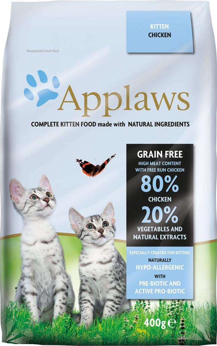 Applaws Kitten Chicken - суха храна за малки котета до 1г. и бременни и кърмещи котки с 80% пиле - 7.5кг.
