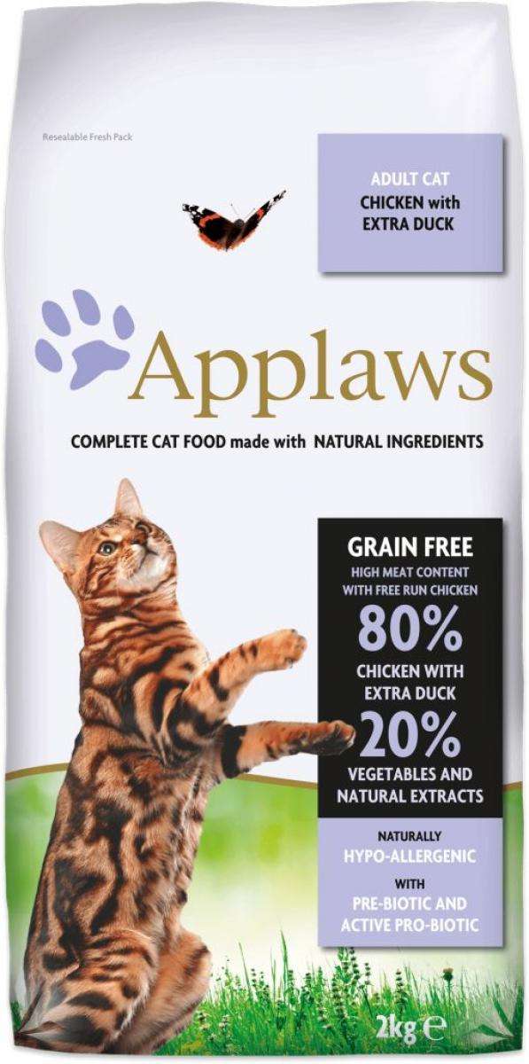 Applaws Adult Cat Chicken with Duck - суха храна за котка с 80% пиле и патица 7.5 кг.