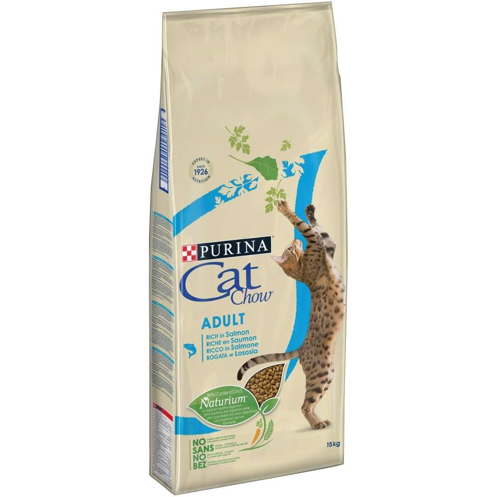PURINA CAT CHOW ADULT - СЪС СЬОМГА И РИБА ТОН 15КГ.