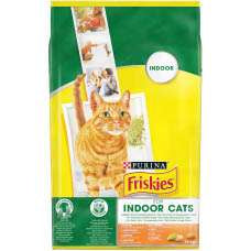 PURINA FRISKIES INDOOR - СУХА ХРАНА С ПИЛЕ И ЗЕЛЕНЧУЦИ,ЗА ДОМАШНИ КОТКИ 10КГ.