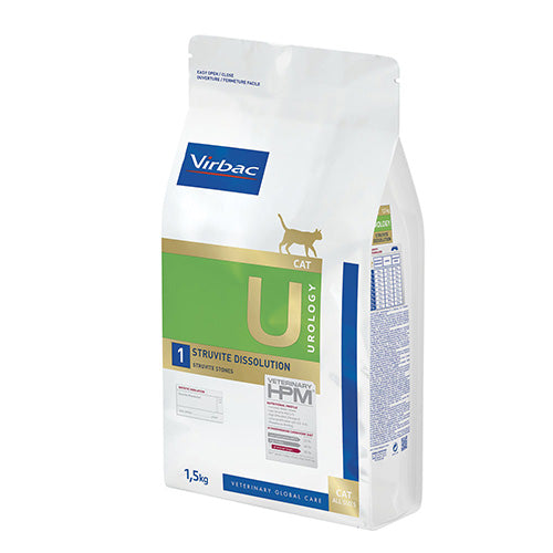 Virbac HPM Diet Cat Urology Struvite Dissolution U1 1.5кг