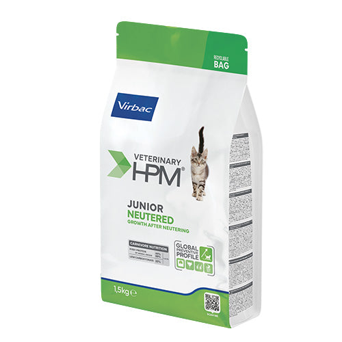 VIRBAC VETERINARY HPM JUNIOR NEUTERED CAT за кастрирани котки до 12 м, 1.5кг