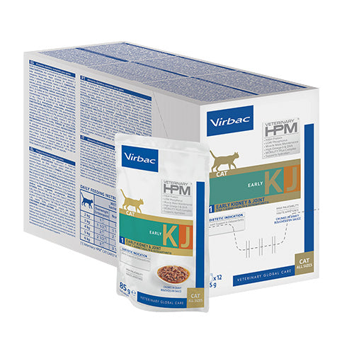Virbac KJ1 WET Cat Early Kidney Care chunks in gravy 12x85