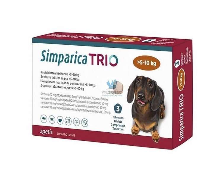 Simparica Trio от 5 до 10 кг - 1бр. табл.