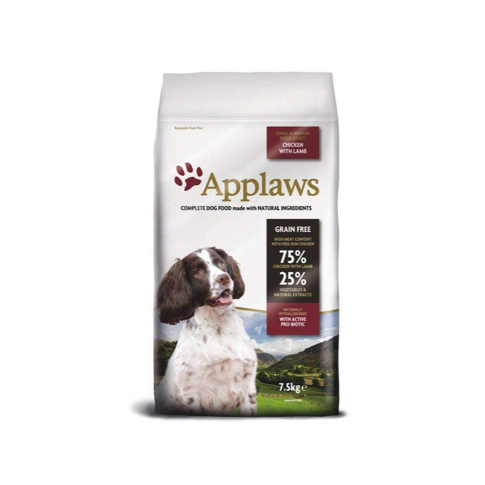 Applaws Adult Small & Medium Chicken with Lamb - суха храна за кучета от малките и средни породи, 75% агне и пиле, 2кг