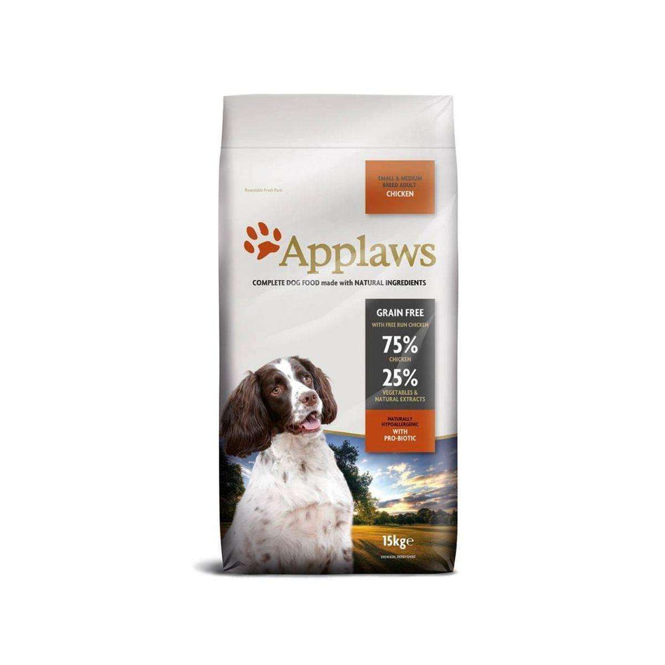 Applaws Adult Small & Medium Chicken - суха храна за кучета от малките и средни породи, 75% пиле, 2кг.
