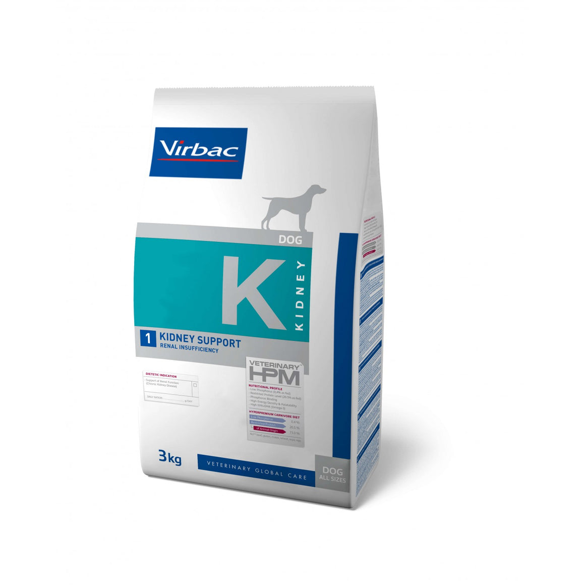 Virbac HPM Diet Dog Kidney Support K1