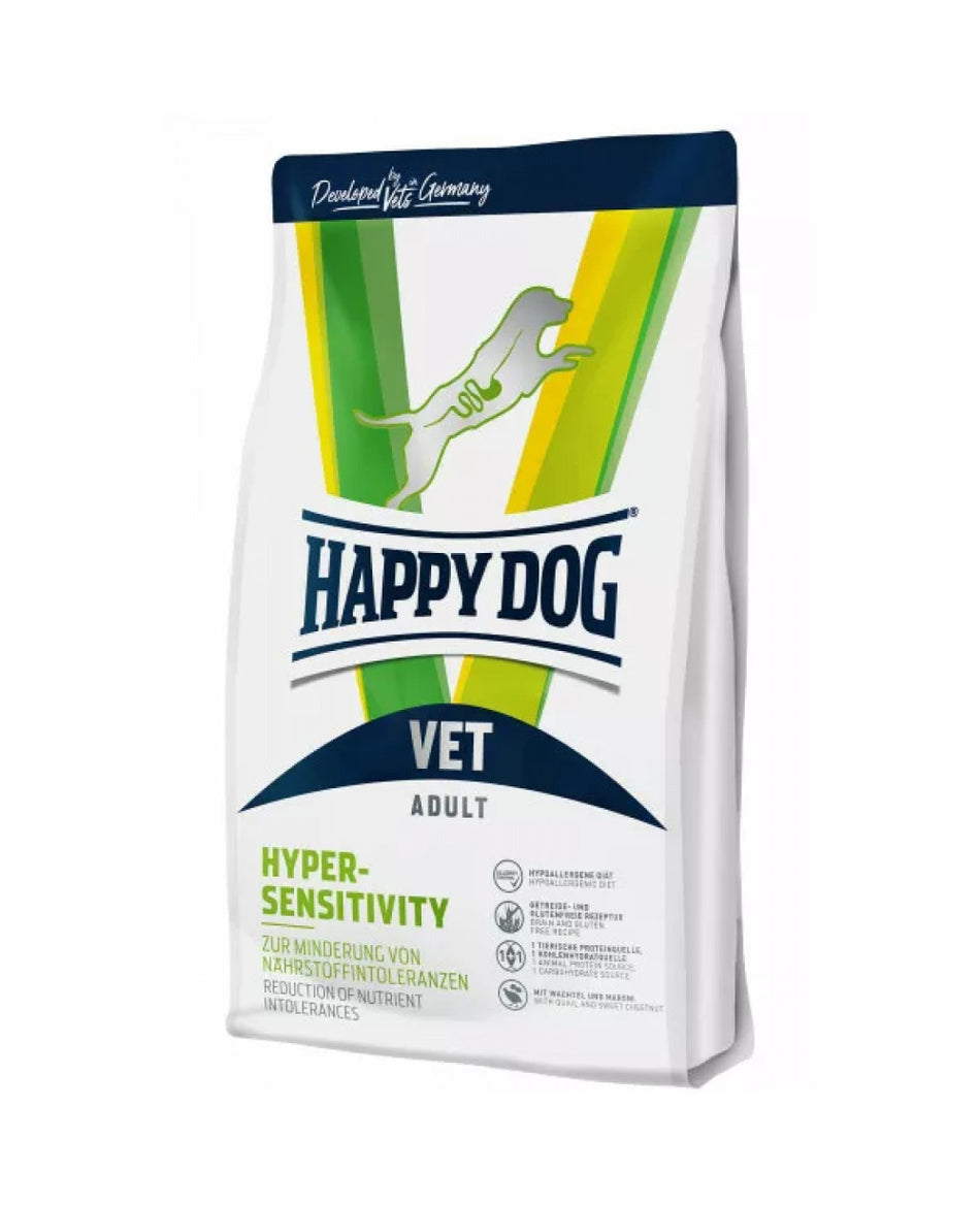 Happy Dog Vet Diet Hypersensitivity - при хранителна непоносимост, с пъдпъдък и кестени