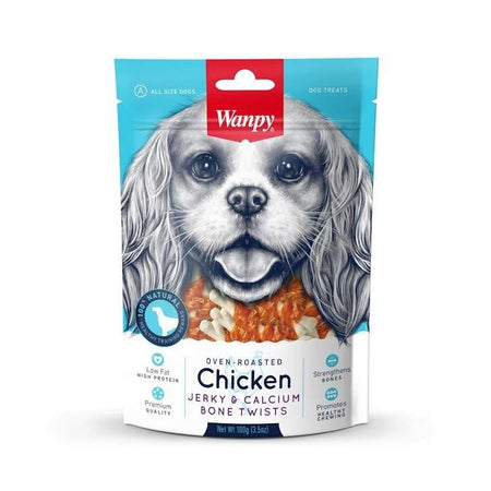 WANPY CHICKEN JERKY & CALCIUM BONE 100гр. - ПРЕМИУМ КЛАС КОКАЛЧЕТО С ПИЛЕ ПЕЧЕНО НА ФУРНА