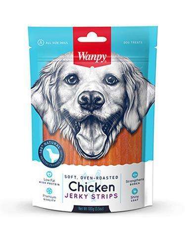 WANPY SOFT CHICKEN JERKY STRIPS 100гр. - ПРЕМИУМ КЛАС ПИЛЕШКО ФИЛЕ НА ЛЕНТИ ПЕЧЕНО НА ФУРНА